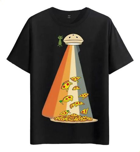 Women's T-Shirts Tshirt Muscle Freaks Pizza Abduction Funny Humor Style_ecoleips.com