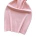 Pink Detachable Scarf Mini Dress Women's Sleeveless Sundress V-Neck Side Slit Stretchy Ribbed Knit Bodycon Casual Party Dress_ecoleips.com
