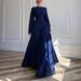 Elegant Chiffon Slim Fit Bodycon Dress for Women with Long Sleeve Flared Cuffs And High Waist Pure Color Flowy Dress (XS-XXXL 8 Colors)_ecoleips.com