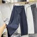 2025 Summer New Arrival: Stylish High-Waisted Slimming Wide-Leg Pants, Women’s Loose All‑Match Casual Cropped Tapered Trousers, Trendy Long Pants_ecoleips.com