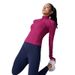Women's Slim Fit Turtleneck Sports Jacket Ribbed Thickened Gym Wear Yoga Top With Finger Cots Nude Feel Outdoor Autumn Winter_ecoleips.com