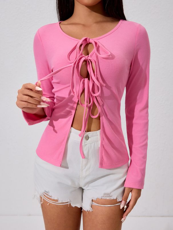 Voya Women's Hot Girl Pure Want To Hang Neck T-shirt Autumn And Winter New Style One Shoulder Off Shoulder Solid Color Interior Top_ecoleips.com