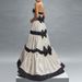 Women's Clothing Elegant Long Skirt Winter Top Striped Bow Decoration Dress_ecoleips.com