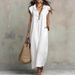 Bohemian Maxi Dress With Flutter Sleeves – Lightweight Polyester Summer Dress For Women_ecoleips.com