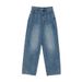 KEN STUDIO 2024 New Spring/Summer Blue Jeans For Women, Loose Straight Wide-Leg Trousers_ecoleips.com