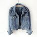 Women's Clothing Plus-Size Embellished Denim Jacket – Oversized Fit With Rhinestone Details (7 Sizes, Black/Light Blue/Cream)_ecoleips.com
