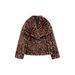 Leopard Print Faux Fur Coat – Winter Cropped Jacket With Spandex Blend (XS/S/M/L)_ecoleips.com