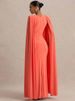 Blifanbo Sexy Cape Sleeve Maxi Dress Women Gown Fashion O Neck High Waist Split Zipper Club Party Long Dresses Female Elegant_ecoleips.com