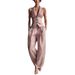 Women's Sexy V Neck Button Up Vest Two Piece Set Casual Fashion_ecoleips.com