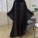 Verve Women's Chiffon Rhinestone Batwing Sleeve Muslim Robe 6369_ecoleips.com