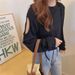 real-shot Autumn Hooded Cotton Solid Color Versatile Off-shoulder Loose Lightweight Hoodie Jacket Top For_ecoleips.com