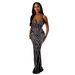 Women's Clothing Hot Diamond Sling Waist Elastic Hip Long Dress_ecoleips.com