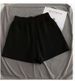 Korean Style Women's High Waist Sports Shorts Summer Thin Outer Wear Loose Slim Wide Leg Three Quarter Pants Casual Trendy Cotton Blend_ecoleips.com