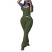 Women's Round Neck Vest Top And Trousers Two Piece Set American Style Summer New Fashion_ecoleips.com