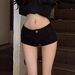 Women's American Style Low Rise Hot Pants Sexy Stretchy Tight Fitting Black Denim Shorts for Spring And Summer Wear_ecoleips.com