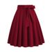 Women's A-Line Skirt With Waistband, Sweet Babypink Plaid Design, Flowy Swing Skirt For Casual & Party Wear_ecoleips.com