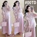 New Korean Fashion Jacquard Top + Camisole Dress Two-Piece Set For Pregnant Women_ecoleips.com