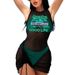 Fashion Bikini Three Piece Cover up Swimsuit European And American Style Feminine Print for Beach Vacation_ecoleips.com