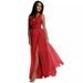European And American 2024 New Sexy V-neck Slim-fit Waist-enhancing Slit Long Sparkling Dress_ecoleips.com