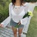 Y2k Sexy Hollow-Out Long Sleeve T-Shirt For Women - Fashionable Cropped Top With Breathable Design (White/Pink/Black, S/M/L/Xl)_ecoleips.com