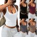 Women's Y2k Ribbed Halter Top Sleeveless Slim Fit Cropped Cami Sexy Backless Summer Streetwear Flattering Ribbed Texture_ecoleips.com