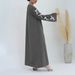 Muslim Dress Women Elegant Muslim Women's Robe With Bow Trim – Modest Islamic Dress For Prayer, Daily Wear & Special Occasions_ecoleips.com