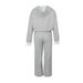 Women's Clothing Early spring outfit suit 2024 spring new women's casual hooded sweatshirt sports wide leg pants two piece suit_ecoleips.com