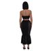 2025 Spring New Sexy Strapless High Waist Crop Top Bodycon Mermaid Dress Set For Women_ecoleips.com