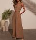 2025 Spring And Summer New Fashion Trend Solid Color Linen Sleeveless Vest Wide Leg Trousers Suit_ecoleips.com