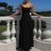 2026 New European And American Style Women's Fashion Solid Color U-Neck Pleated Waist-Cinching Long Sexy Strapless Dress
_ecoleips.com