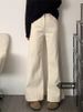 2026 Fall Winter Women's Loose Pants New Style Casual Slimming Pure Color High Waist Straight Jeans_ecoleips.com