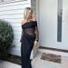 2025 Spring New Wo's Fashion European And American Style Elegant Sexy Off-Shoulder Mesh See-Through Long Dress For_ecoleips.com