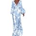 Women's Clothing Spring and Summer New Women's Wear Printed Temperament Slit Skirt Celebrity Big Swing Waist Dress Long Skirt_ecoleips.com