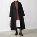 Women's Oversized V-Neck Alpaca Wool Coat - Korean Japanese Style Casual Long Sleeve Mid-Length Coat For Autumn Winter_ecoleips.com