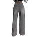 American Retro Cement Gray High-waisted Jeans, Trendy Spring Autumn Style, High Street Design, Loose And Slimming_ecoleips.com