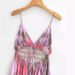 Tie-Dye Print Wrap Waist Slip Dress, Flattering Bodycon Midi Dress With Adjustable Tie, French Style Elegance For Women_ecoleips.com