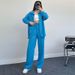 In Stock European American Foreign Trade Suit For Women Ladies Loose Sleeve Shirt Spring And Long Pants Women's_ecoleips.com
