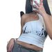 Women's Slim Fit Printed Halter Neck Sleeveless Vest Top High Street Irregular Summer Fashion European American Style_ecoleips.com