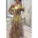 Women's Off-Shoulder Mesh Dress Casual Fashion American Style Thin Summer Elegant Party Dress For Adults_ecoleips.com