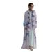 Voya Women's Chiffon Abaya Set - 2 Piece Floral Print Cardigan With Matching Hijab, Lightweight Elegant Modest Wear, Perfect For Summer, Beach & Occasions_ecoleips.com
