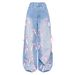 Women's High-Waisted Wide-Leg Jeans - Vintage Distressed Denim Pants With Bow Detail For Streetwear & Casual Outfits_ecoleips.com