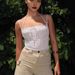 White Lace Tie-Up Camisole Top for Women Backless Girlish Vest Trendy Pure Alluring Design_ecoleips.com