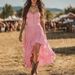 New Music Festival Vacation Dress, Bohemian Dress, Irregular Ruffle Skirt_ecoleips.com
