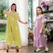 Elegant Feather-Embellished V-Neck Dress – Lightweight Mesh Mother-Daughter Matching Dress For Summer, Boho Chic Style (Yellow, S-Xxl)_ecoleips.com