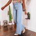 Women's Clothing Spring New Dark Blue High Waist Wide Leg Jeans Women's Fashion Retro Straight Pants_ecoleips.com