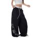 Women's Trendy Hip Hop Street Dance Sweatpants Curved Drape Casual Pants for Autumn Jazz Dance England Style Fashion_ecoleips.com
