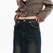 Amaz Cross-Border 2025 New Trendy Retro Slit A-Line Denim Skirt For Women, High-Waisted, Pear-Shaped Body, Autumn_ecoleips.com