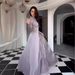 Women's Lavender Mock Neck Belted Long Sleeve Dress – Retro A-Line Midi Dress With Asymmetrical Hem (Breathable Polyester, S-Xxl, Street To Elegant)_ecoleips.com