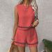 Women's Clothing Sleeveless Embroidery Vest Short Skirt Set Summer Fashion Outfit Elegant Stylish_ecoleips.com