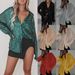 Verve 2025 Spring Summer New Sequin Top Turn-down Collar Long Sleeve Cardigan Basic Women's Shirt Jacket_ecoleips.com